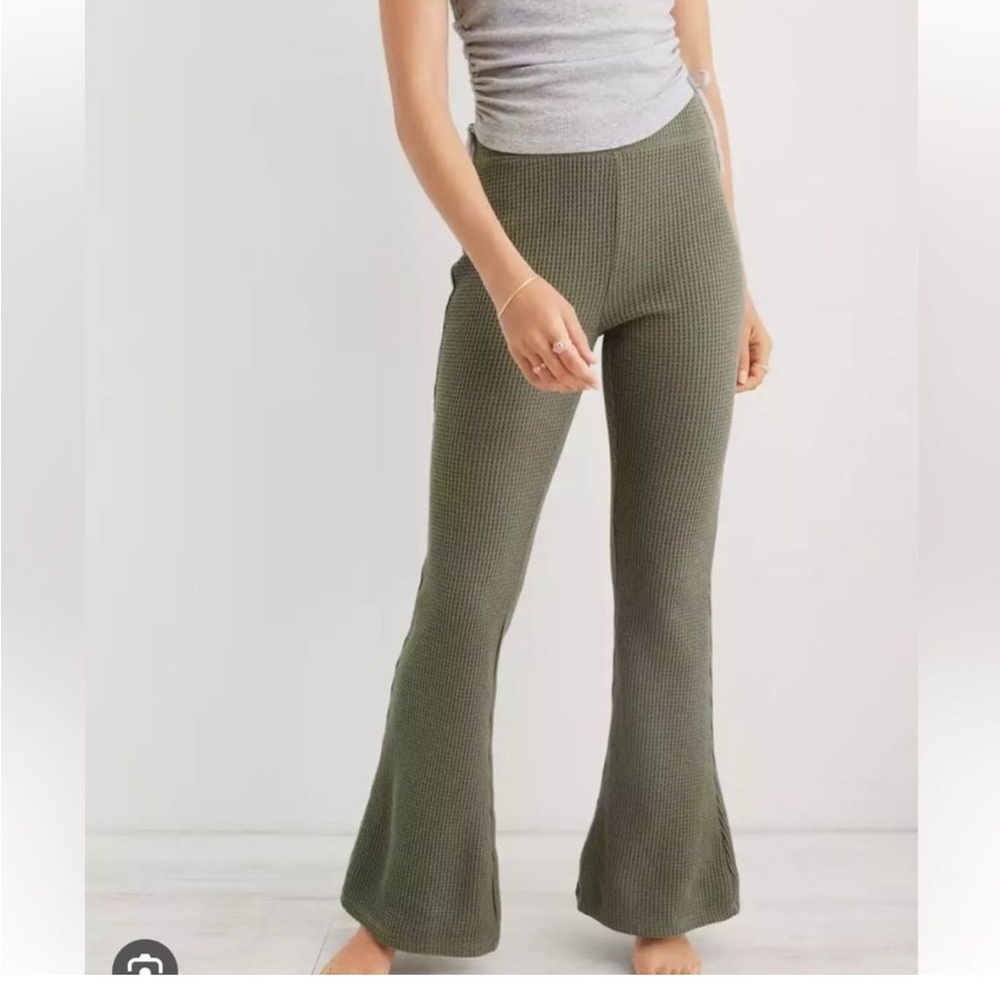 Aerie Olive Flare Pants
